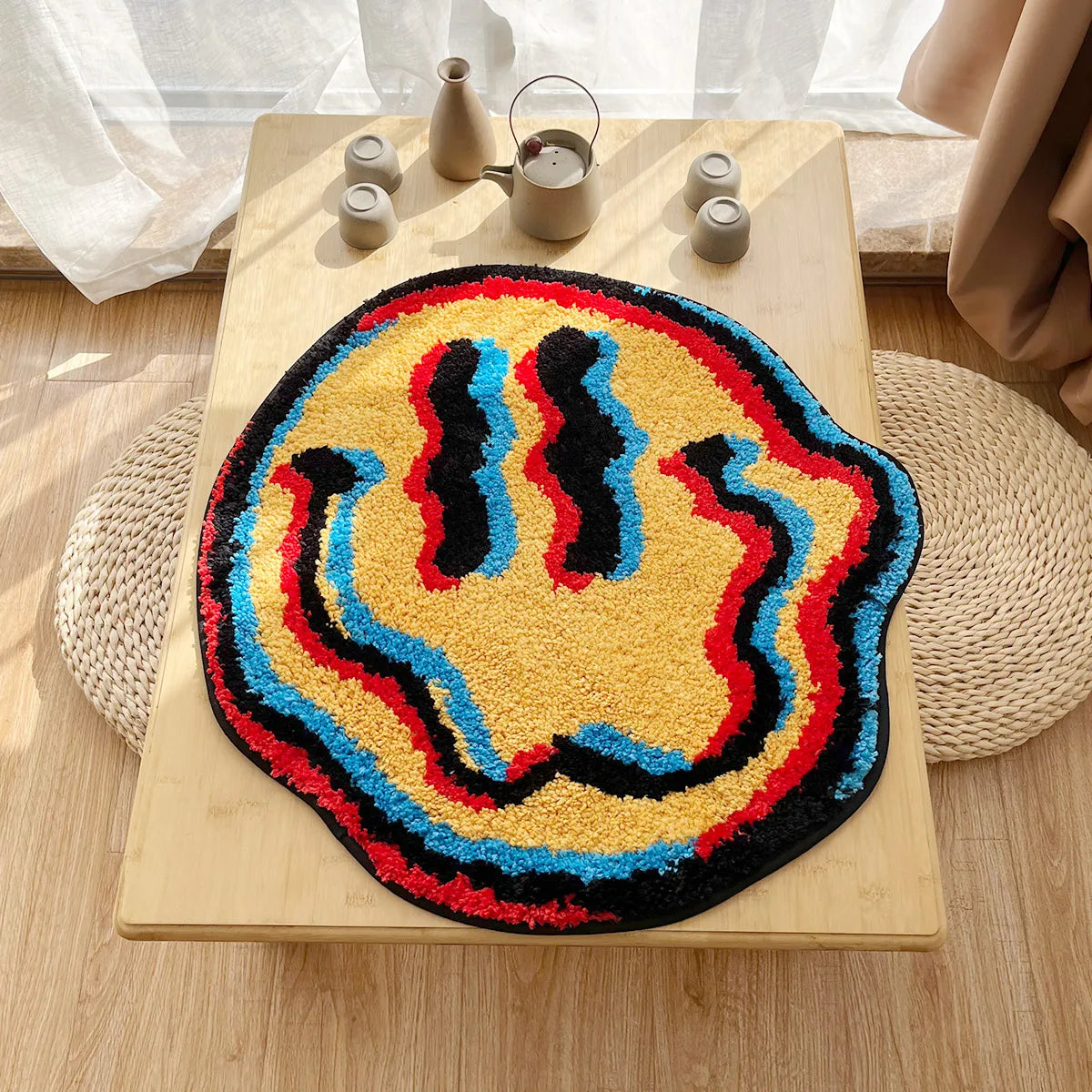 "Trippy Vibes" Smiling Rug