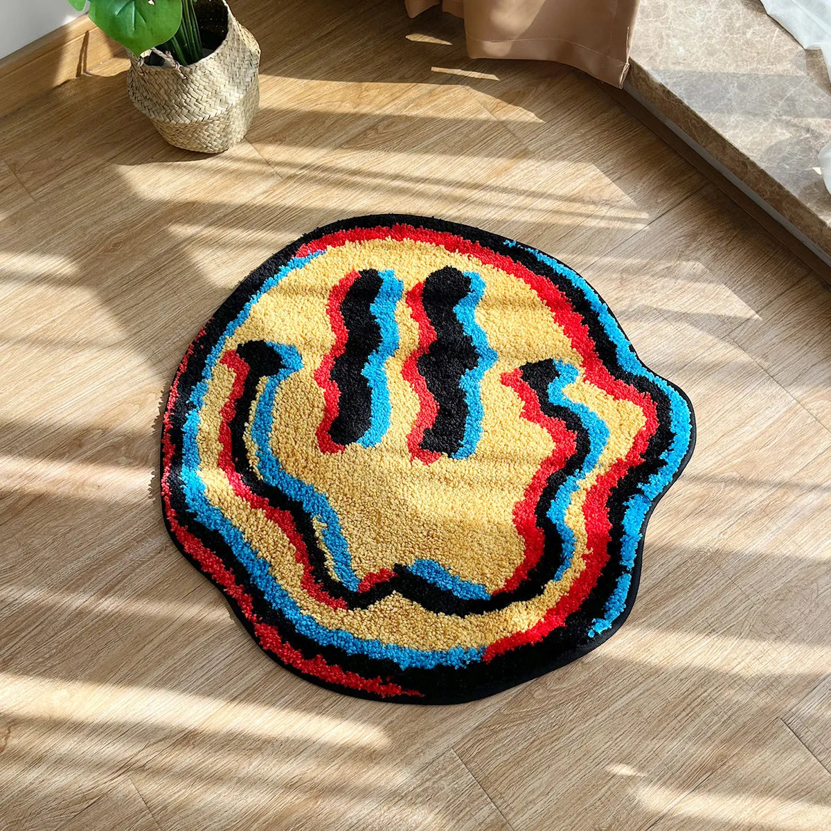 "Trippy Vibes" Smiling Rug