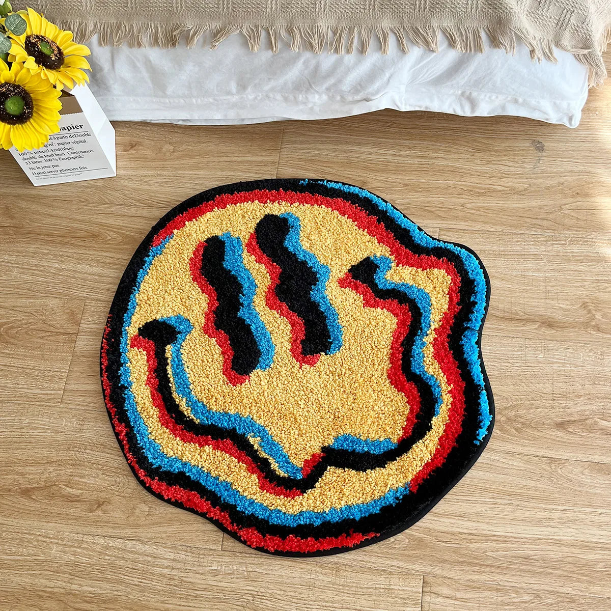 "Trippy Vibes" Smiling Rug