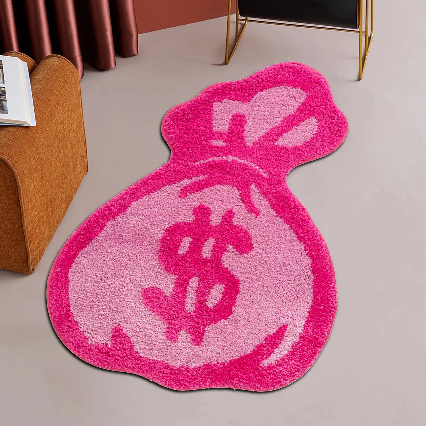 "Pink Luxe" Money Bag Rug