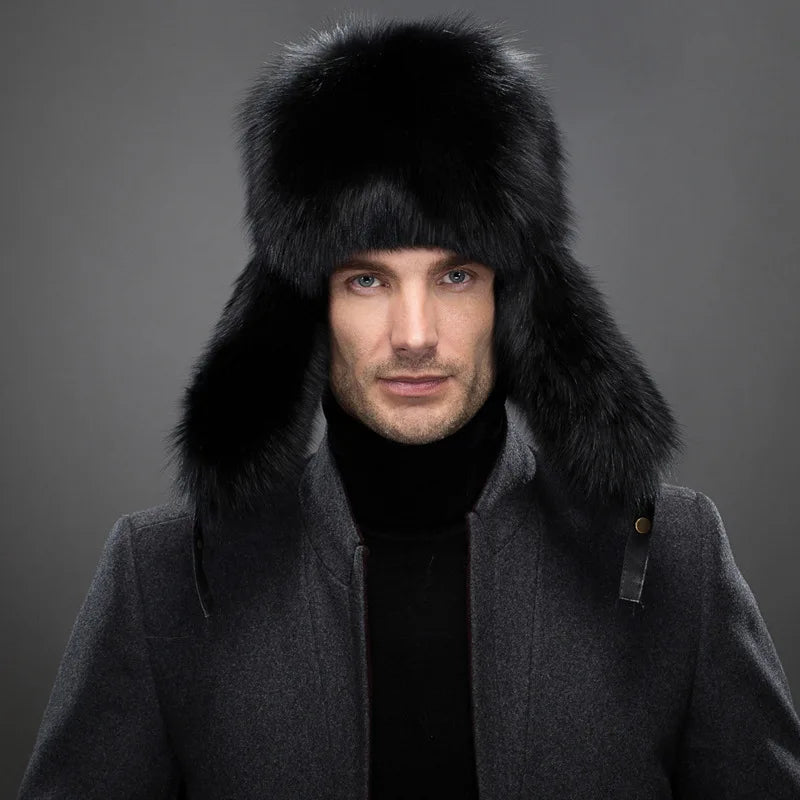 Luxury Fox Fur Hat – Fox & Sheepskin Lei Feng Ear Cap