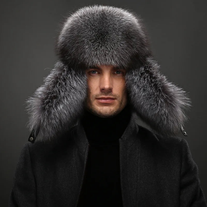 Luxury Fox Fur Hat – Fox & Sheepskin Lei Feng Ear Cap