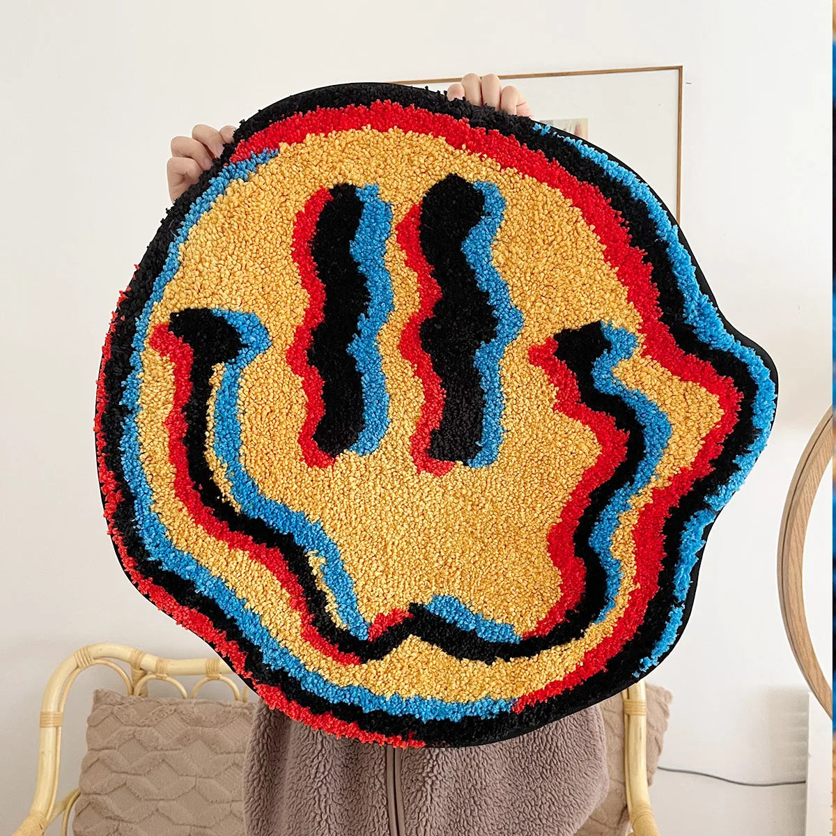 "Trippy Vibes" Smiling Rug