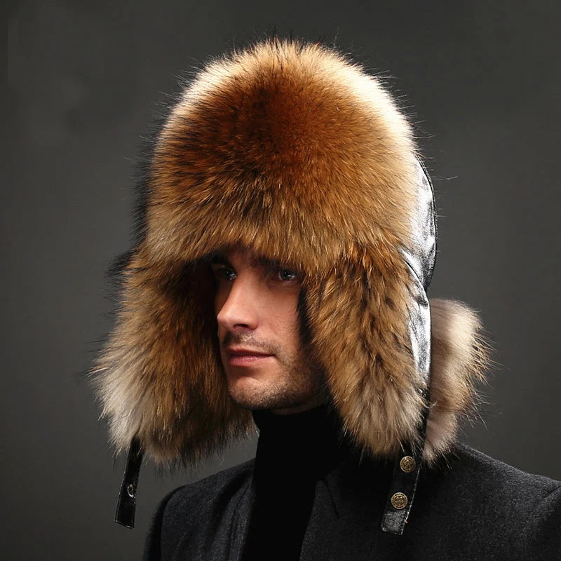 Luxury Fox Fur Hat – Fox & Sheepskin Lei Feng Ear Cap