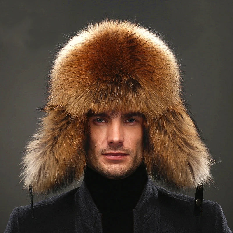 Luxury Fox Fur Hat – Fox & Sheepskin Lei Feng Ear Cap