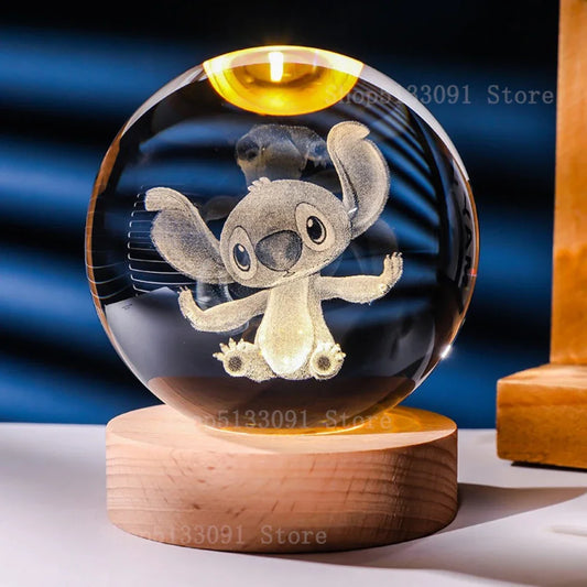  3D Crystal Ball Night Light