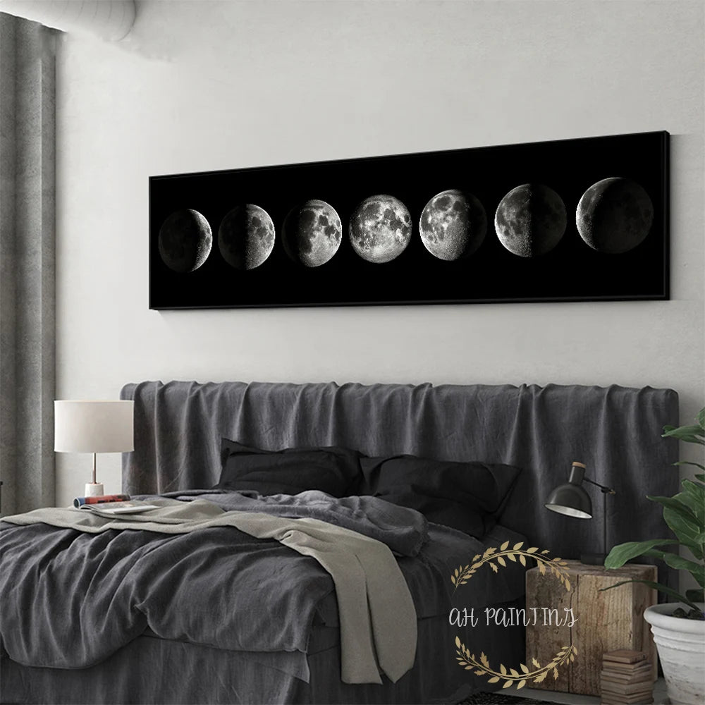 "Moon Phase" Aesthetic Wall Canvas