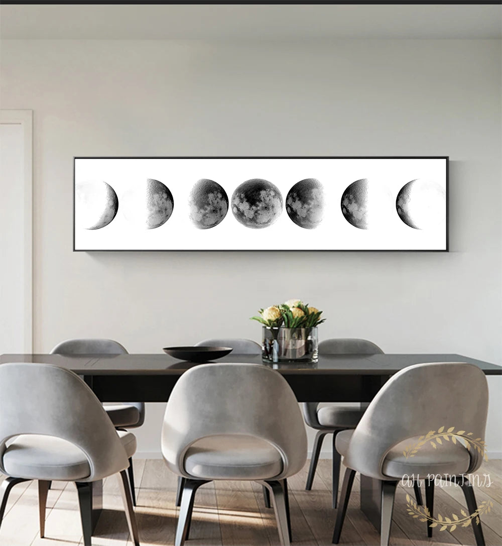 "Moon Phase" Aesthetic Wall Canvas