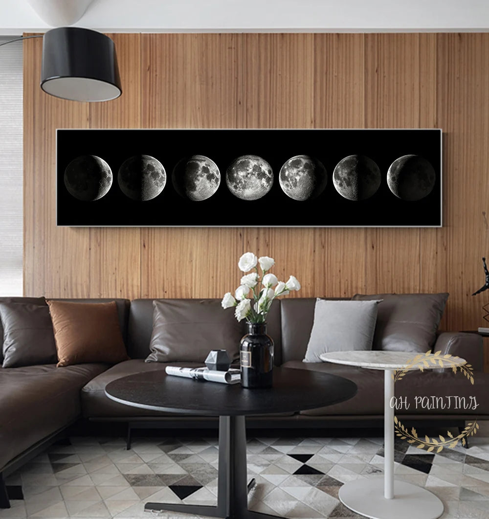 "Moon Phase" Aesthetic Wall Canvas