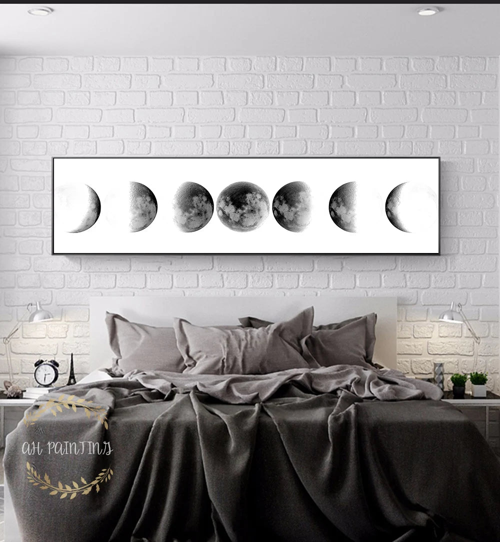 "Moon Phase" Aesthetic Wall Canvas