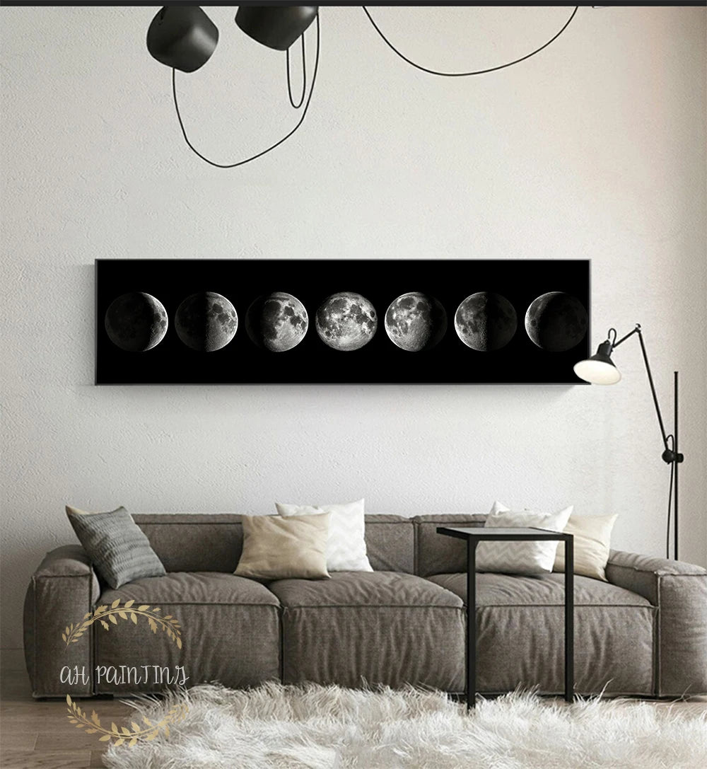 "Moon Phase" Aesthetic Wall Canvas