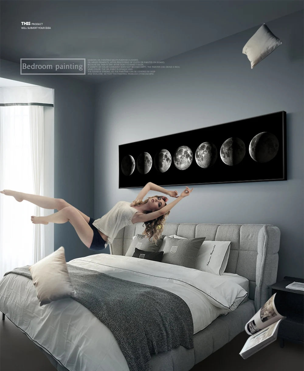 "Moon Phase" Aesthetic Wall Canvas